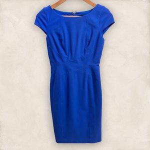 White House Black Market size 00 cobalt blue pencil dress NWT